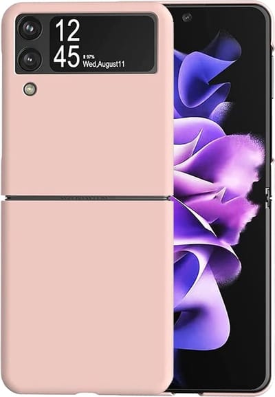 Hoesje geschikt voor Samsung Galaxy Z Flip 3 - Roze Siliconen Case