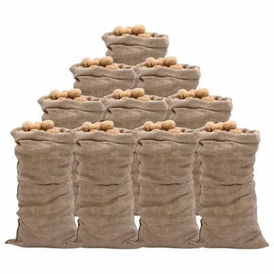 vidaXL - Jutezakken - 10 - stuks - 220 - g/m² - 65x135 - cm - 100% - jute