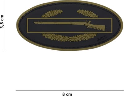 101 Inc Embleem 3D Pvc Infantry Groen Zwart  17036