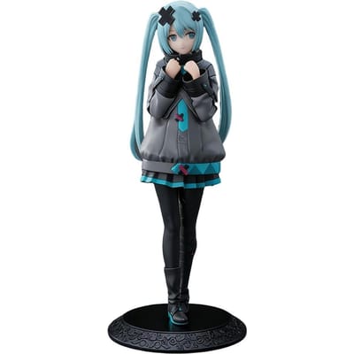 21cm Fille Sexy Hatsune Miku Figurine Anime Mode Sous-culture Miku Figurine d'Action Cadeau de Noël PVC Modèle de Collection Poupée Jouets black