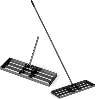 Gazon Nivelleer Hark - Bodem Egaliseerder - Tuin Onderhoud - Ergonomische Lange Handgreep - 75 cm Breed - Metaal