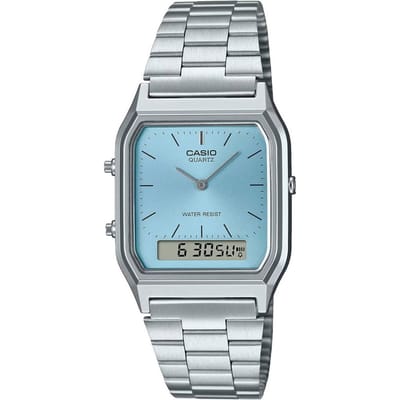 Casio Casio Collection Vintage AQ-230A-2A1MQYES Horloge - Staal - Zilverkleurig - Ø 31.5 mm