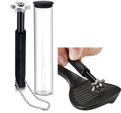Stripe golfclub cleaner 2-in-1 - Groevenreiniger, metaal, zwart
