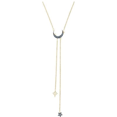 Swarovski Y-vormige ster- en maanketting voor dames, blauw 5412630 Box (Random Color) white