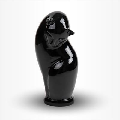 Katten Urn Groot 1 liter Zwart Beeld - Dieren Urn voor As Crematie - Urn Hond - Urn Kat