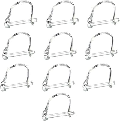 Set van 10 D-vormige Veiligheidspennen van Koolstofstaal voor Tuin en Boerderij, 8x80mm