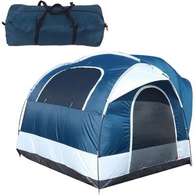 Tente de camping arrière de voiture Oxford 210D, double couche, résistante aux tempêtes, auvent pour hayon de voiture gray