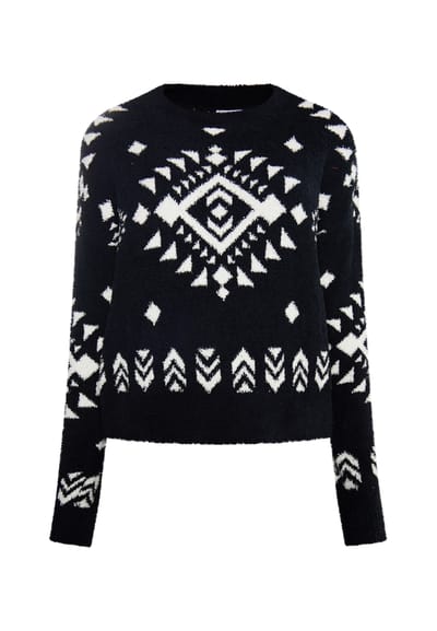 IZIA Jumper Dames zwart en wit