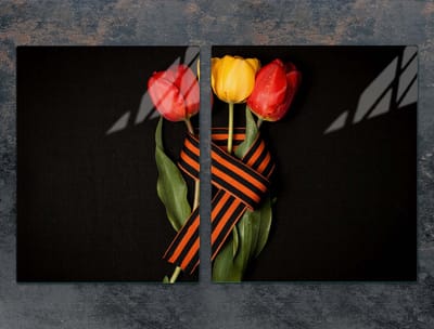 TMK ArtDeko Serie - Glazen Beschermplaat voor Fornuis - 85x52 cm - Rozenpatroon