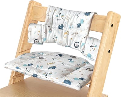 Zitkussen voor Kinderstoel - Comfortabel en Eenvoudig Bevestigen, Accessoire voor Stoelen, Verkrijgbaar in Diverse Kleuren (Zeedieren)