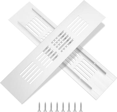 Rechthoekig Ventilatirooster Zilver Aluminium 20x5 cm voor Kast en Slaapkamer