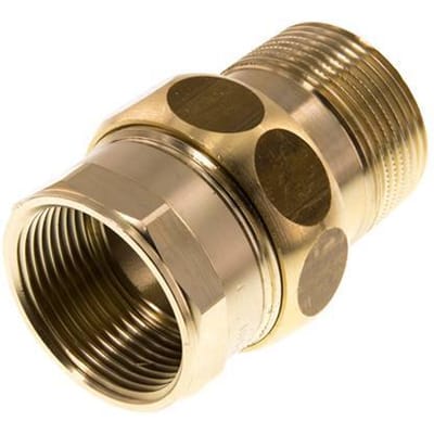 Rp 1 1/4'' x R 1 1/4'' F/M Messing Borstnippel 3-delig met Conische afdichting 16 Bar - FL2S-FM-B-114R-C