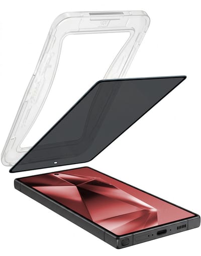Screenprotector - Geschikt voor Samsung Galaxy S24 Ultra - Met Installatie Kit - Anti Spy - Beschermglas - Flexibel Glas - Tempered Glass - Screen Protector - Inclusief Montage Frame - Buigbaar Hybrid Bescherm Cover