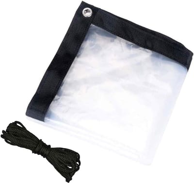 Waterdichte Tarp - Beschermende Luifel - Outdoor Bescherming - Versterkte Grommets - 4x5 Meter - Transparant