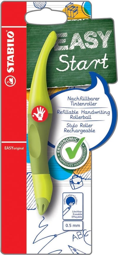 Rollerpen STABILO Easyoriginal rechtshandig limoen/groen blister à 1 stuk | 5 stuks