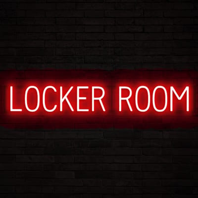 LOCKER ROOM - Lichtreclame Neon LED bord verlicht | SpellBrite | 106,32 x 16 cm | 6 Dimstanden & 8 Lichtanimaties | Reclamebord neon verlichting