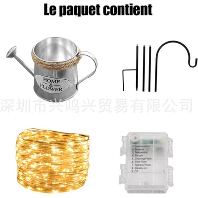LED Type étoile douche jardin Art décoration jardinage pelouse lampe extérieure éclairage de paysage avec support en fer conception d'arrosage Ordinary-warm white light