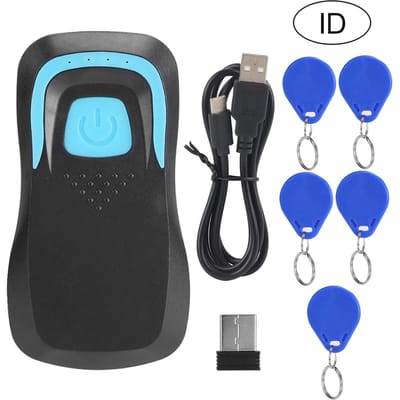 Bluetooth RFID-kaartlezer Draadloze Codyscanner met 5 Kaarten Wit IC 13,56 MHz zwart