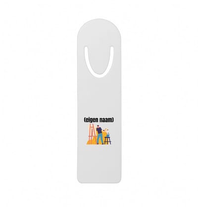 Hacebo® - kunstenaar die schildert met eigen naam metalen boekenlegger - Kunst - kunstenaars/kunstenaressen - iemand die houdt van kunst of kunst maken - verjaardag - cadeau - kado Bladwijzer boekenleggers - 12.7 cm x 3.2cm