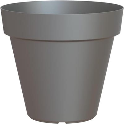 Plastic Pot - Bloempot Rond - Planten Binnen Buiten - Klassiek Ontwerp - 30cm - Antraciet