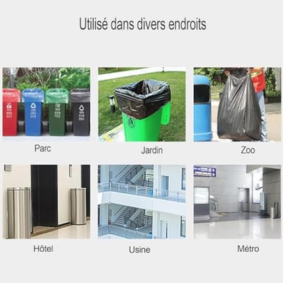 Robuuste Vuilniszakken met Schuifgrepen - Gerecycled Kunststof, 30L (8 Verpakkingen)