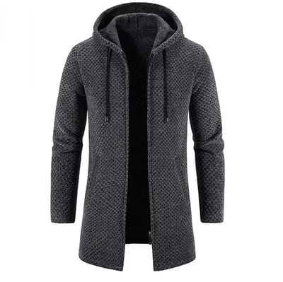 Vest met Capuchon - Rits - Grijs - Heren Mode