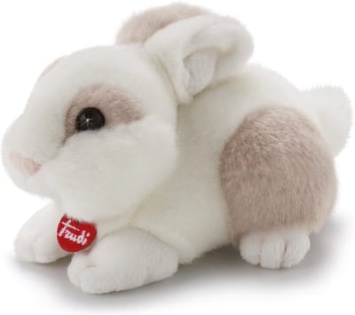 Trudi - Trudino Knuffel Konijn 16 cm - Handgemaakt in Italie - Zacht pluche - Knuffeldier voor jongens en meisjes - Wit - 11x8x16 cm maat XS