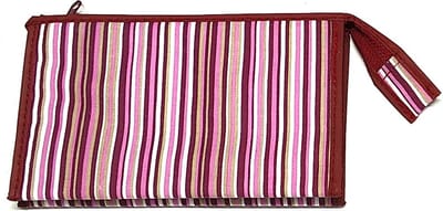 Rojafit - Make-up Tasje - Retro Style - Red Lines - Afmeting: 18 x 5,5 x 11 cm.