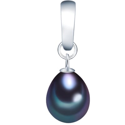 Valero Pearls Parel hanger Sterling zilver Gekweekte zoetwaterparels pauw blauw