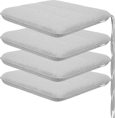 Tuinkussens Set - Stoelkussens Buiten - Comfort Verhogend - Vochtbestendig Materiaal - 50 x 43 cm - Grijs