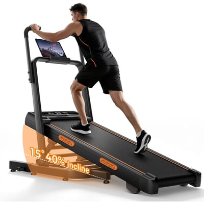 ROBORE X5FD Loopband met 0–40% Echte Helling, Verlengde Handgrepen, Opvouwbaar 15,5 cm Ontwerp, 159 kg Gewichtscapaciteit