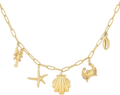 Ketting - Ocean Breeze - Bedelketting - Goudkleurig - Summervibes - Strand - Zee
