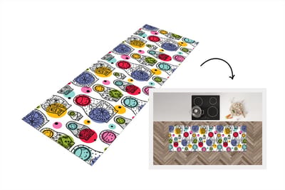 Keukenloper - Loper keuken - Matroesjka - Patronen - Baby - 150x50 cm - Keukenloper vinyl