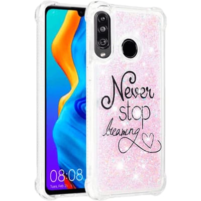 Mocaa Huawei P30 Lite Shockproof Hoesje Never Stop Dreaming Meerkleurig