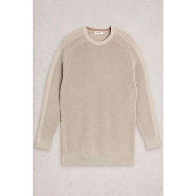 White Stuff Pentire Crew Light Tan Taglia: L | Maglioni a maglia Outlet | Uomo
