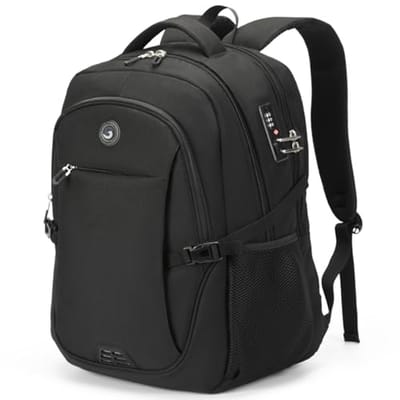 Laptop Reisrugzak met USB-oplaadpoort - Geschikt voor 15,6 inch laptops - Zwart