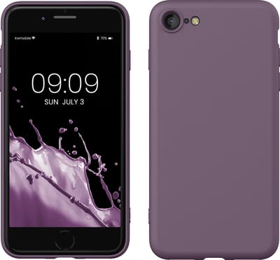 kwmobile telefoonhoesje geschikt voor Apple iPhone SE (2022) / iPhone SE (2020) / iPhone 8 / iPhone 7 - Hoesje voor smartphone - Back cover in Bleke iris