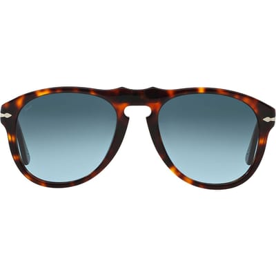 Persol Aviator Mens Dark Havana Lichtblauwe gradiënt zonnebril