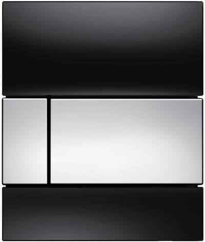 Tece TECEsquare - Urinoir bedieningsplaat, zwart glas/glazend chroom 9242807