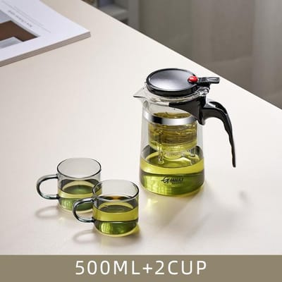 Theepotten Hittebestendig Glas Theepot Thee-infuser Chinese Theeset Ketel Koffie Glaszetapparaat Handige Kantoor Theesets