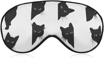 Slaapmasker - Oogmasker - Ontspannen Slapen - Gladde Stof - Verstelbaar - Zwart