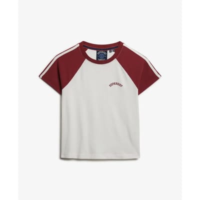 Superdry Essential Logo Retro T-shirt Crème Grootte: 42