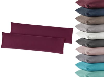 Dailygoods- Kussenslopen Set van 2 - 40 x 145 cm - 100% Katoen - Jersey - Machinewasbaar - Öko-Tex Standard 100 - Kussenhoes