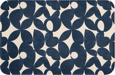 Badmat 60x40 cm - Antislip - Modern - Geometrisch - Blauw - Badmatten voor badkamer - Badkamermat - Douchemat - Badkamer mat