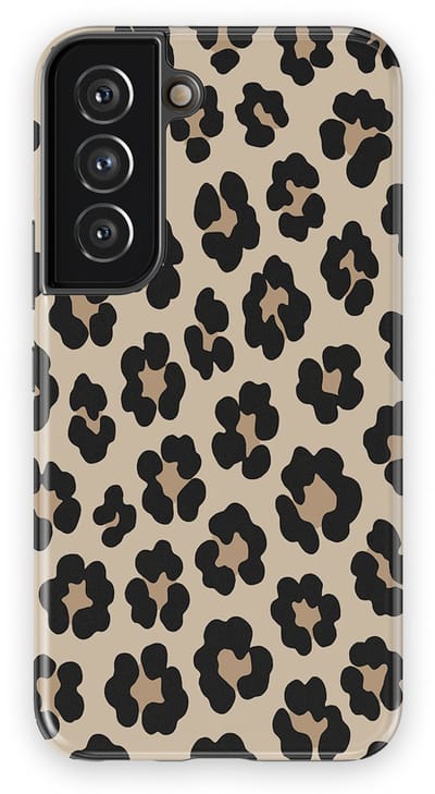 DripCase Luipaard Hoesje Samsung Galaxy S22 | Backcover met Mag | Hoesje met Dierenprint Samsung Galaxy S22 Leopard Light