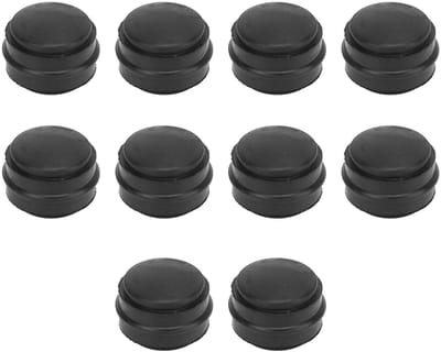 Dailygoods- Ontluchtingsvetdop 10 Stuks - Remontluchter - Rubberen Vetfittingdop - Zwarte Tepelafdekking - Duurzaam Materiaal - Krasbestendig - Afdekkap