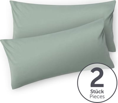 Blumtal - Set Van 2 Kussenslopen - Superzachte Premium Jersey Kussenhoes - 100% Katoen - 40 x 60 cm - Groen