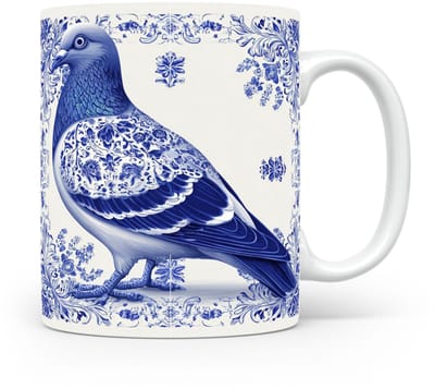 Mok Duif Beker voor koffie of tas voor thee, cadeau voor dierenliefhebbers, moeder, vader, collega, vriend, vriendin, kantoor, opa, oma, hond, kerst, sinterklaas, verjaardag