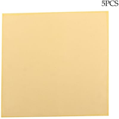 5 stuks Dubbelzijdige Horloge Reinigings- Polijstdoek Brilglazen Lensdoek Afvegen Horloge Reparatie Gereedschap beige