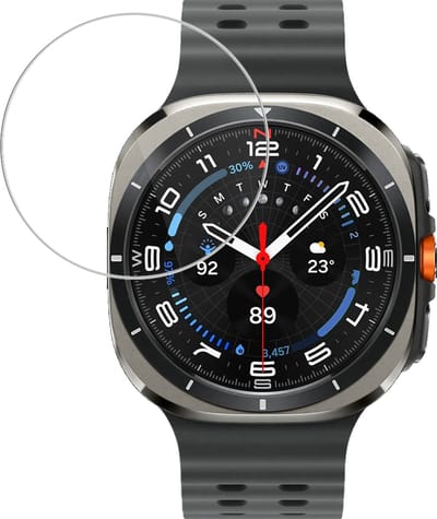 Screenprotector - Geschikt voor Samsung Galaxy Watch Ultra - Sterk & Shockproof - Tempered Glass - Gehard Glas - Beschermglas Screen Cover - Bescherm Protector voor Smartwatch
